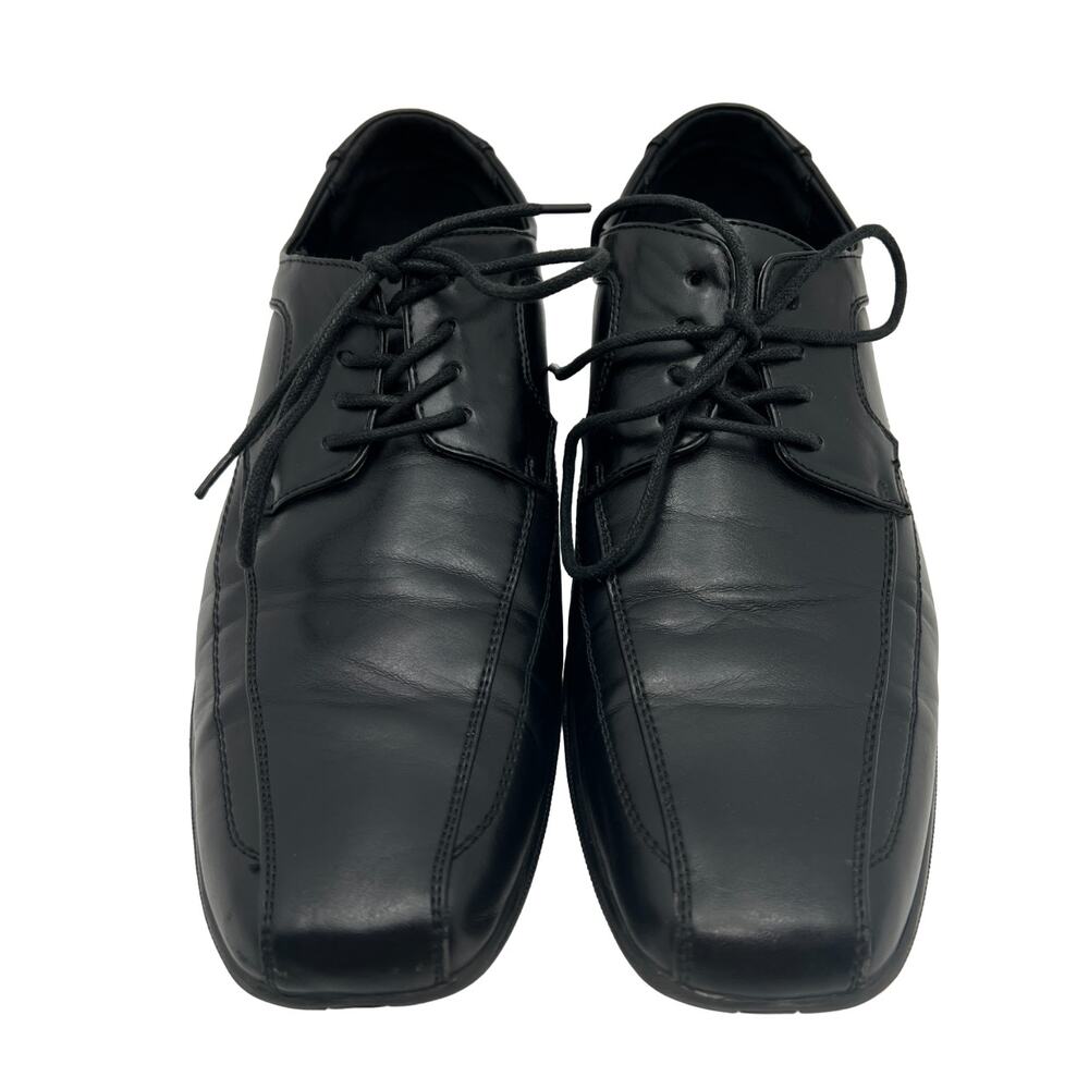 Amali 1837-000 Black Upper Square Toe Derby Mens 11 Dress Shoes